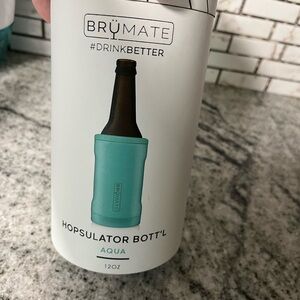 New Brumate Hopsulator Bott'l Bottle Cooler 12 oz Drink Holder Aqua
